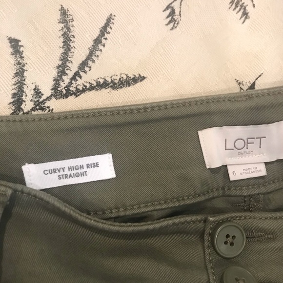 Loft Curvy High Rise Straight Pants - Picture 2 of 3